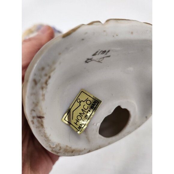 Vintage Homco Farm Woman with Grapes and Dog Large Porcelain Figurine #1417 - Picture 9 of 10